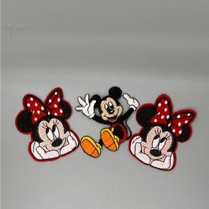 Mickey and Minnie Mouse Iron-On Patches